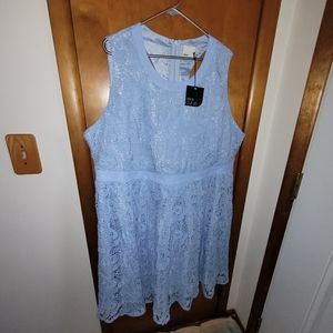 ASOS CURVE BLUE LACE CROCHET DRESS